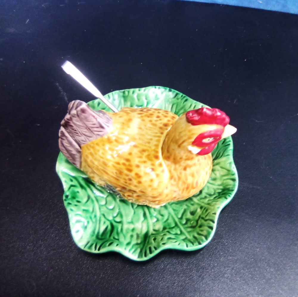 1920's Nippon Yoko Boeki Co Chicken on a nest condiment dish
